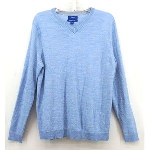 APT 9 Sweater Womens M Blue Long Sleeve V Neck Pullover